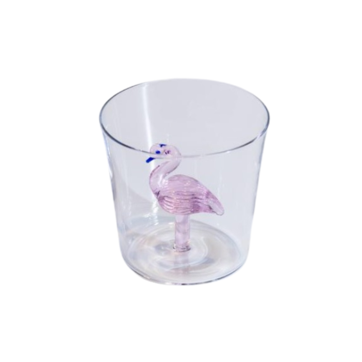 Copo Flamingo Vidro SR11116