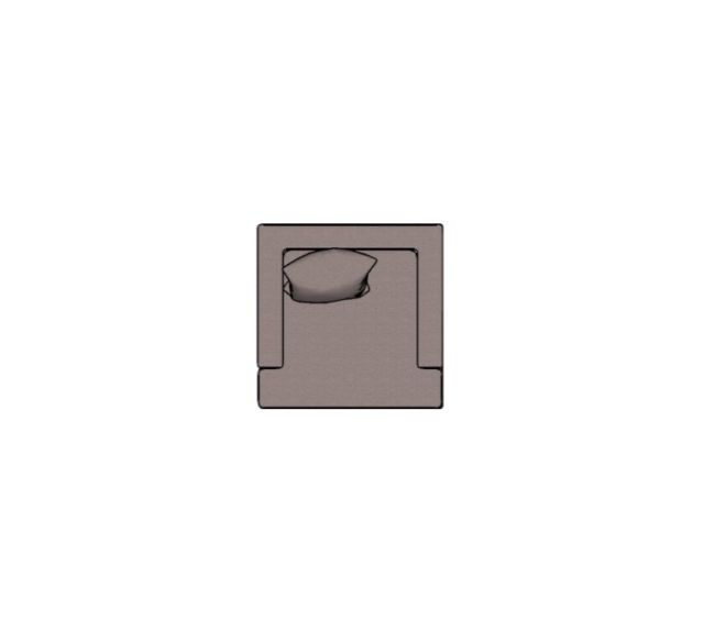 Poltrona Fillet Com Almofadao - 0,90 X 0,90