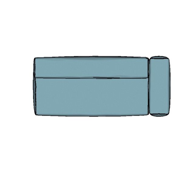 Modulo Sofá Lego Ponta Direita Braço Estreito - PDBE9 2,31 X 0,99 X 0,76H