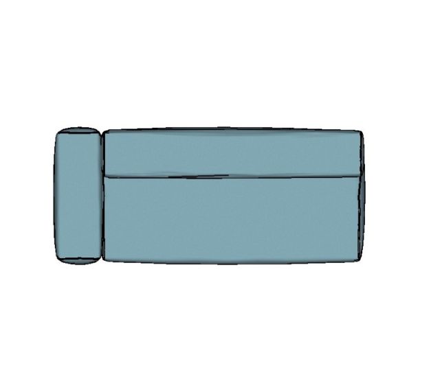 Modulo Sofá Lego Ponta Esquerda Braço Estreito - PEBE9 2,31 X 0,99 X 0,76H