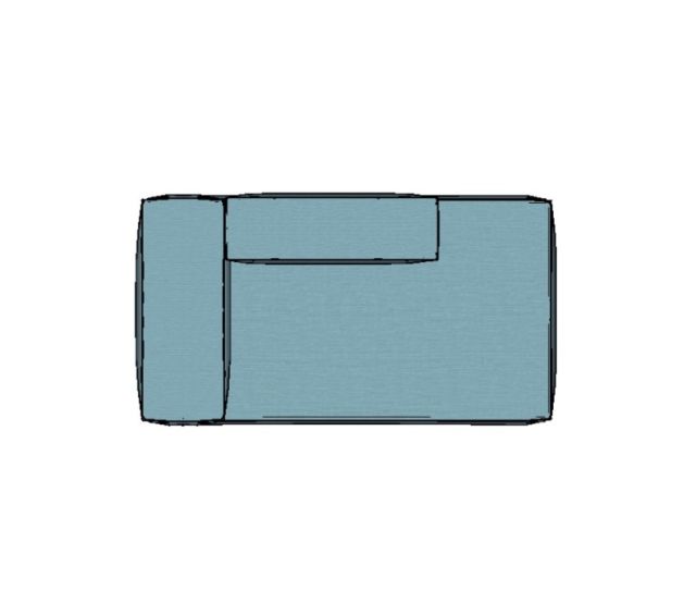 Modulo Sofá Modular Canto Dir Encosto Parcial - CDEP6 1,81 X 0,99 X 0,76H
