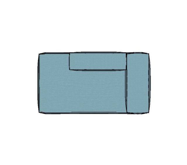 Modulo Sofá Modular Canto Esq Encosto Parcial - CEEP6 1,81 X 0,99 X 0,76H