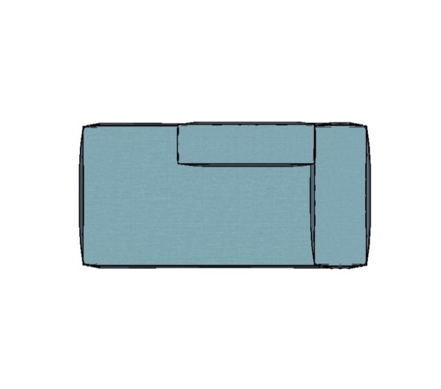 Modulo Sofá Modular Canto Esquerdo Encosto Parcial - CEEP7 1,98 X 0,99 X 0,76H