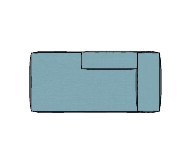 Modulo Sofá Modular Canto Esq Encost Parcial - CEEP8 2,15 X 0,99 X 0,76H