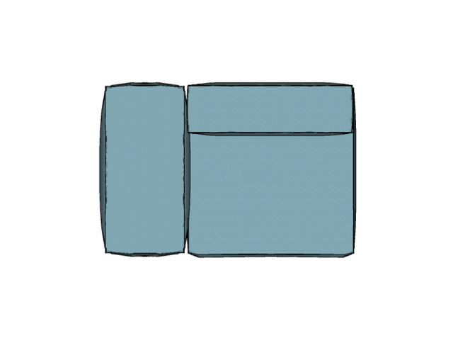Modulo Sofá Modular Ponta Direita Braço Largo - PDBL4 1,48 X 0,99 X 0,76H