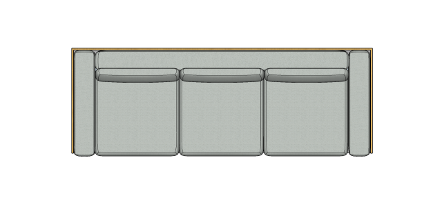 Módulo Sofá Paulistano 3 Lug. Com 2 Braço - 3,20 X 1,15 X 0,70H