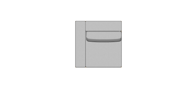 Módulo Sofá Valby Com 1 Braço Esquerdo Estofado Largo - 1,15 X 1,15 X 0,70H