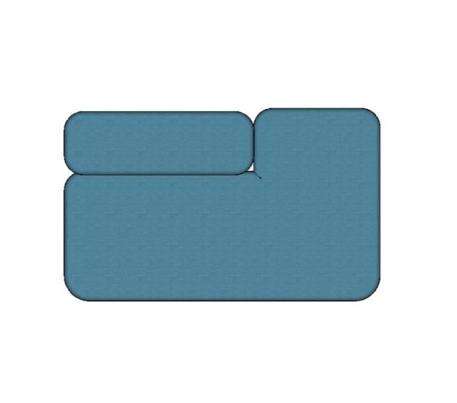 Modulo Sofá Joy Encosto Parcial Direito - EPD150 1,50 X 0,90 X 0,69H
