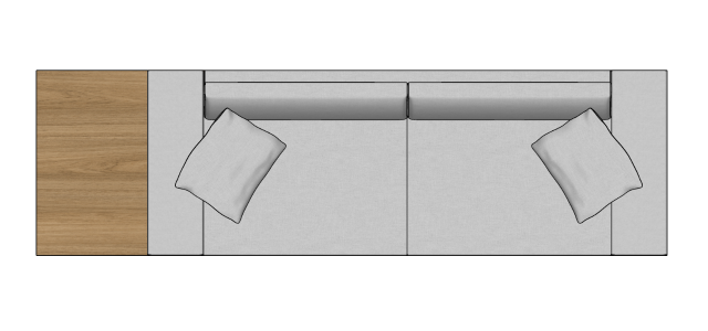 Módulo Sofá Gap 2Br. AV 60 Esq - 3,40 X 1,00 X 0,82H