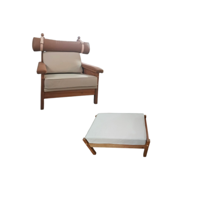 Poltrona Carmel com Banqueta SR1349