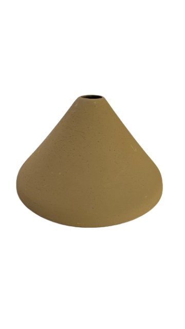 Cachepo Barro Garrafa Baixa Areia SR894