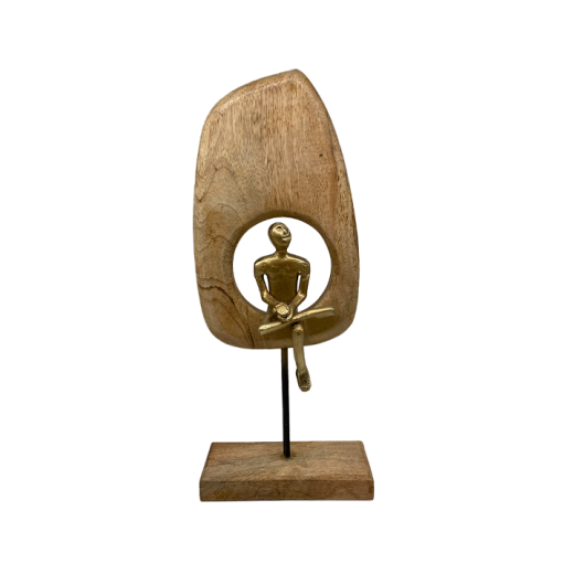 Escultura Aluminio Com Base SR11082