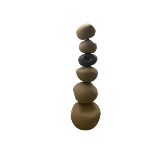 Escultura Pedra I Tabaco/Cobre - 65Cm SR11430