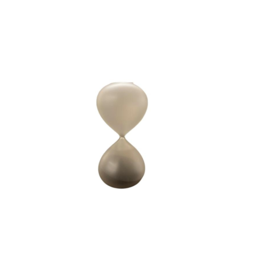 Ampulheta 15' De Vidro Fosco Com Areia Preta 65702 SR 12342