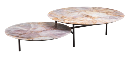 Mesa De Centro Crux Redonda Em Pedra