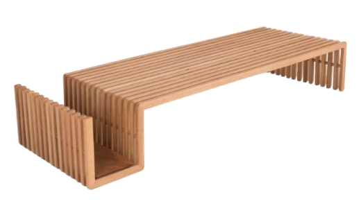 Mesa De Centro Ritmo Em Madeira