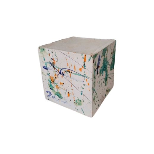 Escultura Arquitetura Regionalista Cubo Fundo Branco
 SR10279
