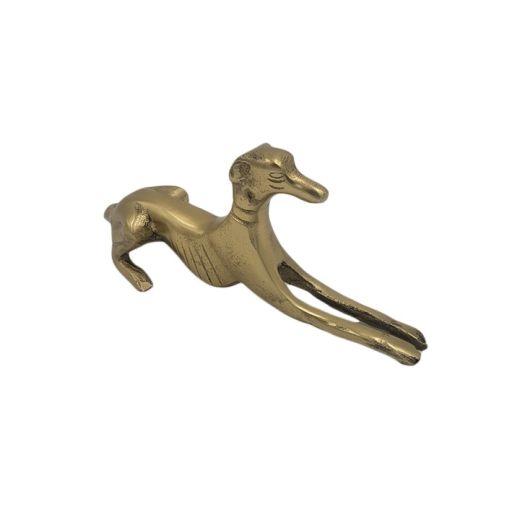 Escultura Cachorro De Metal Dourado P1663 SR11489