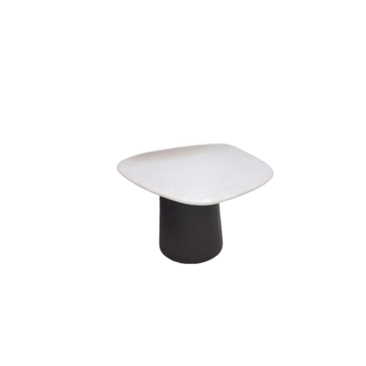 Mesa Lateral Concrete Disforme Mármore SR357