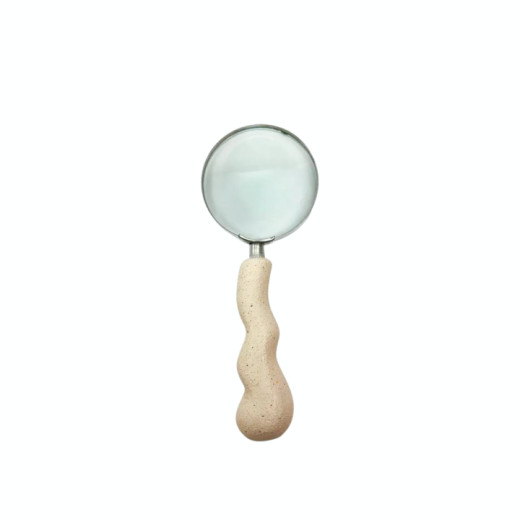 Lupa Decorativa em Poliresina Cabo Ondulado SR11639