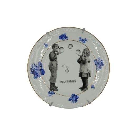 Prato Filette Floral Azul Fraternite SR10229