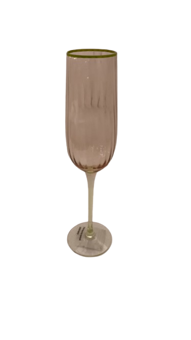 Taça De Vidro Apricot C/ Base Verde 250 Ml - Prev Marco 75218 SR12250