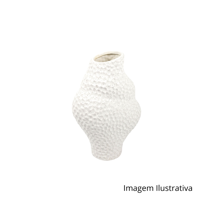 Vaso Em Cerâmica Branco 661127 SR 12361