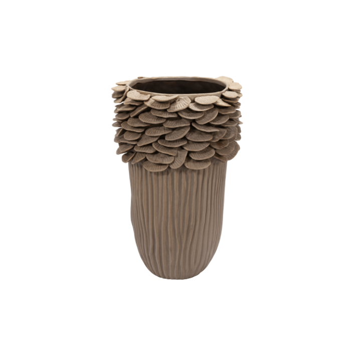 Vaso Décor Em Cerâmica Marrom 57080 SR12373