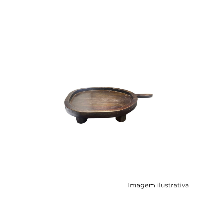 Prato Decorativo Em Madeira Reciclada SR12895