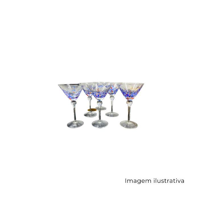 Taça Aurora Vidro Colorido SR12939