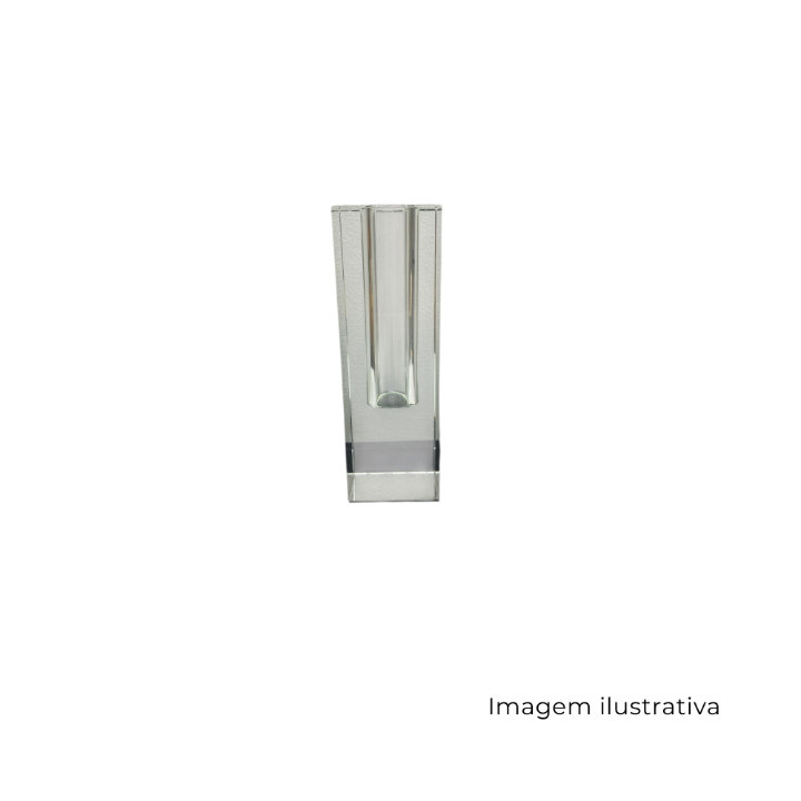 Vaso Solitário Cristal Lapidado Quadrado 159052 SR13038