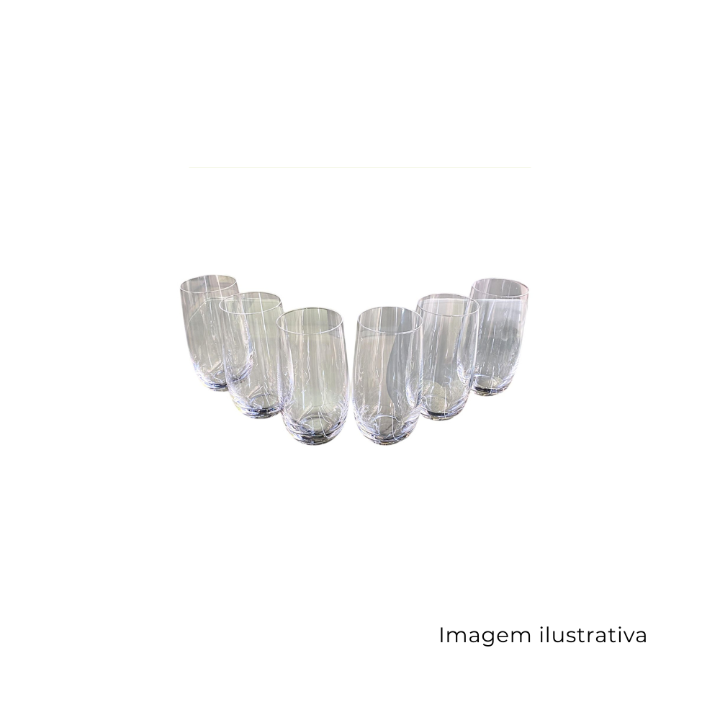 Copo Vidro Transparente 6 Peças 21097 SR13285