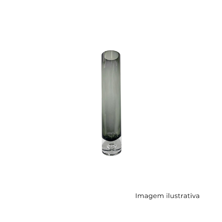 Vaso Tubo Vidro Fumê 20174 SR13310