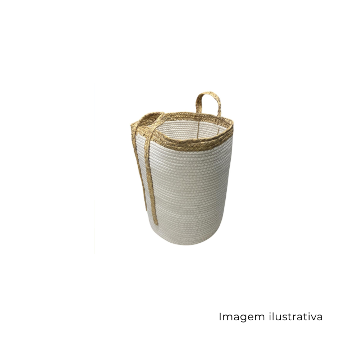 Cesto Palha Branco M 149575 SR13315