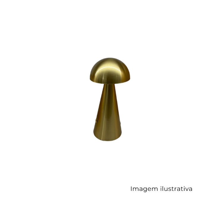 Abajur Em Metal Dourado E Luz Em Led USB 74610 SR13394