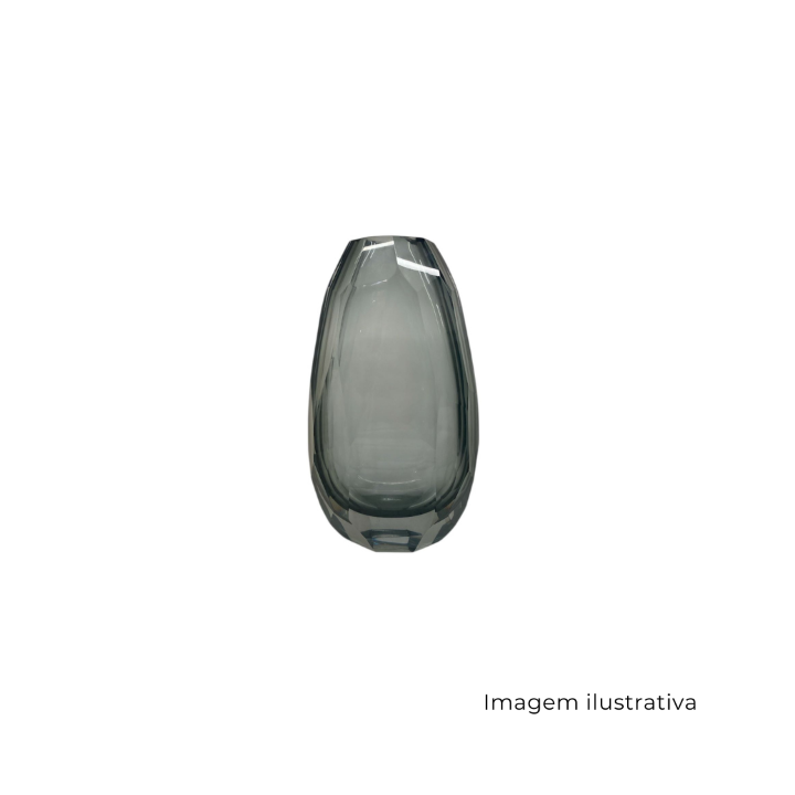 Vaso Em Vidro Cinza 534623 SR13405