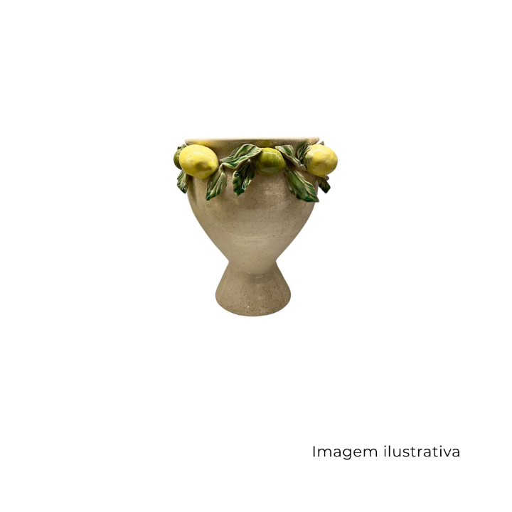 Vaso Em Ceramica Limoes Siciliano P 71616 SR13456
