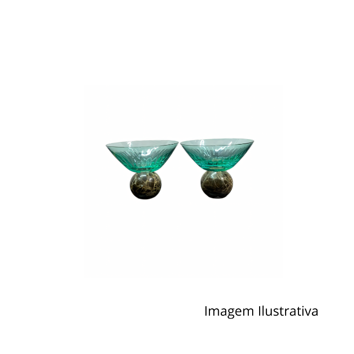 Taca Para Drink Verde Com Base Esferica Em Marmore 75856 ACV13581