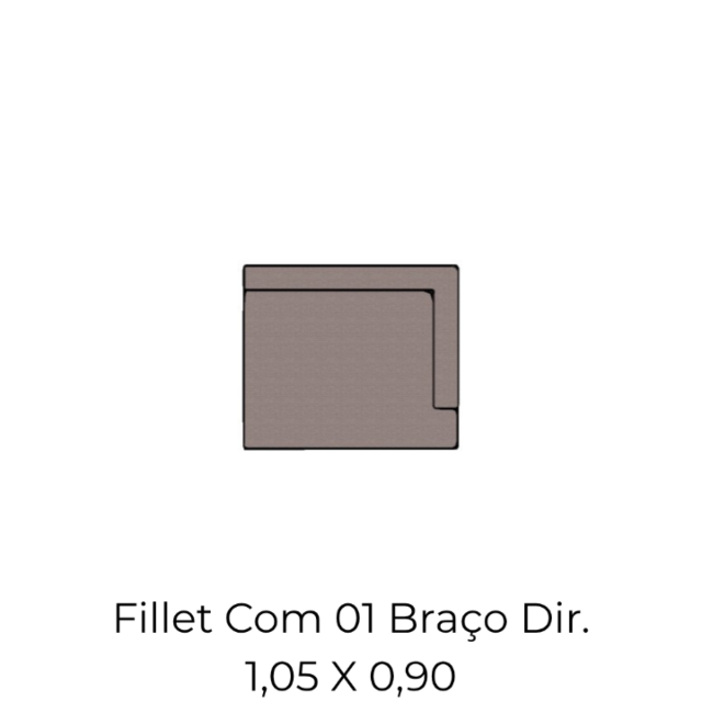 Modulo Fillet Com 01 Braço - 1,05 X 0,90