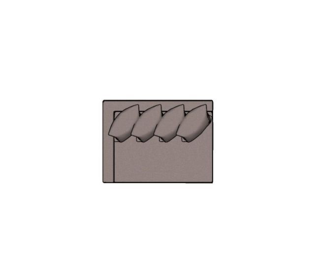 Modulo Fillet Canto Com Almofadao Canto Esquerdo - 1,20 X 0,90