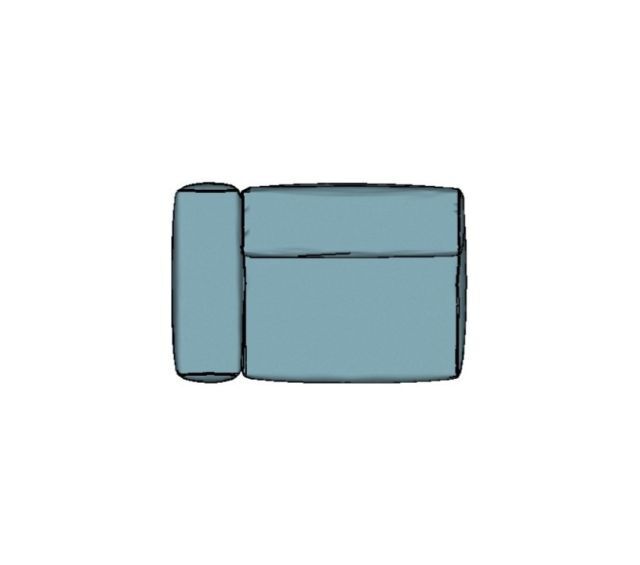 Modulo Sofá Lego Ponta Esq Braço Estreito - PEBE4 1,48 X 0,99 X 0,76H