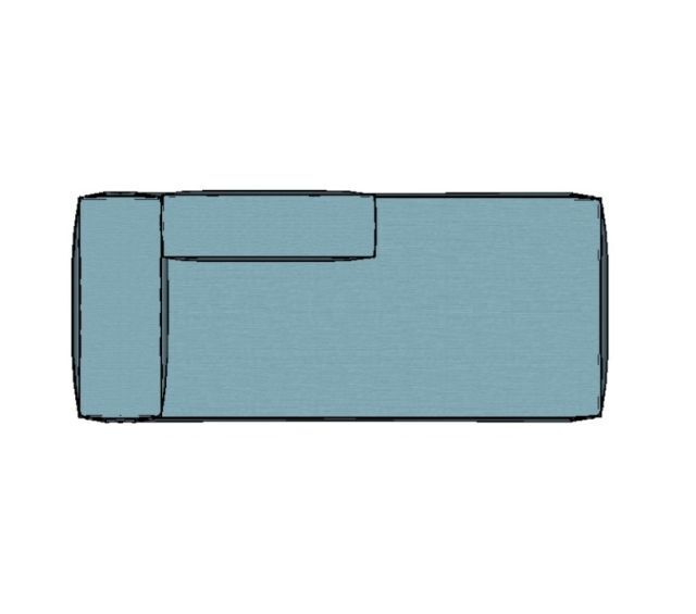 Modulo Sofá Modular Canto Direito Encosto Parcial - CDEP9 2,31 X 0,99 X 0,76H