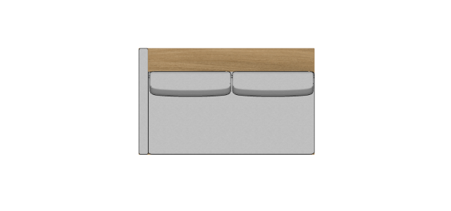 Módulo Sofá Valby 2 Lugares Com 1 Braço Esquerdo Estofado Fino Com Estante - 1,90 X 1,15 X 0,70H