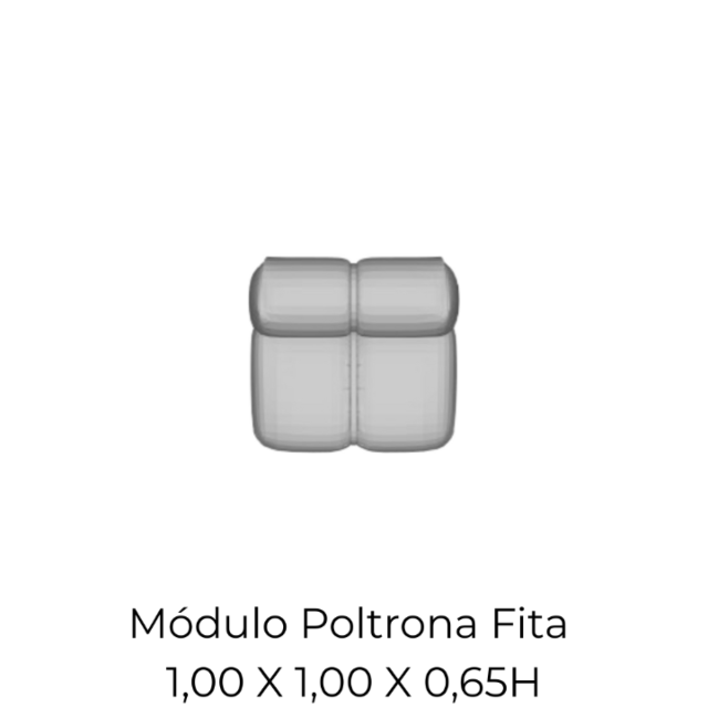 Módulo Poltrona Fita - 1,00 X 1,00 X 0,65H