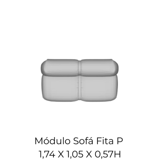 Módulo Sofá Fita P - 1,74 X 1,05 X 0,57H