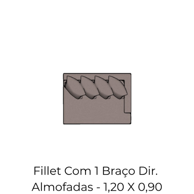 Modulo Fillet Com 01 Braco Com Almofadao Braco D - 1,20 X 0,90