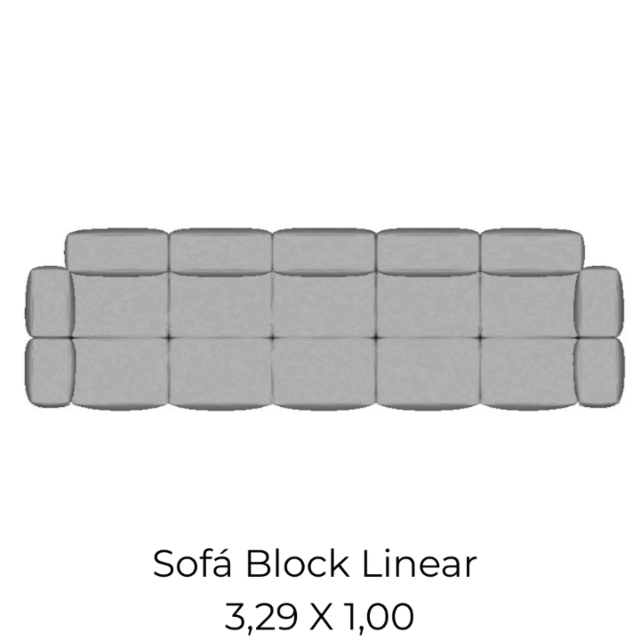Sofá Block Linear - 3,29 X 1,00