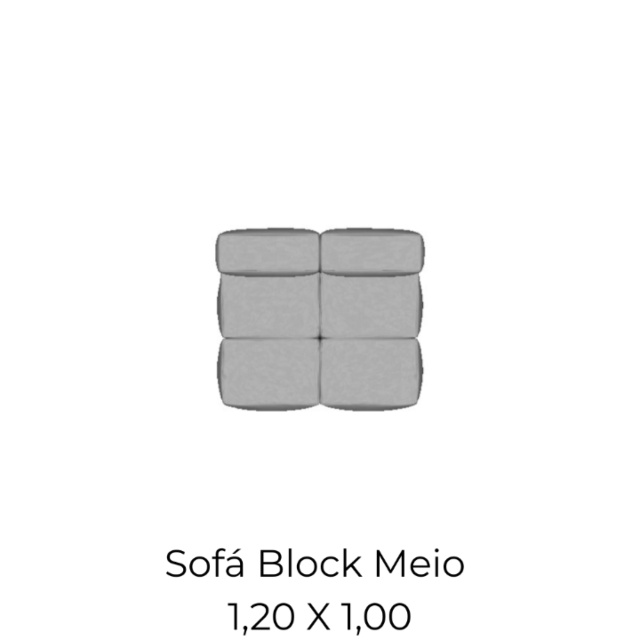 Modulo Sofá Block Meio - 1,20 X 1,00