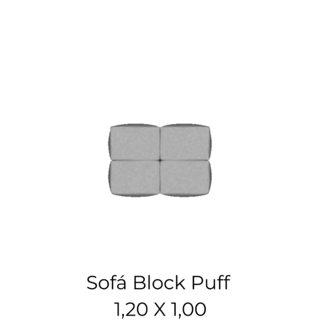 Modulo Sofá Block Puff - 1,20 X 1,00