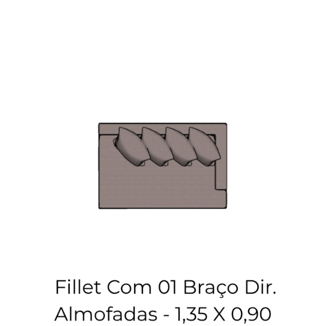Modulo Fillet Com 01 Braco Com Almofadao Braco D - 1,35 X 0,90
